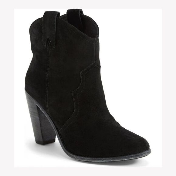 Joie Monte Western Suede Ankle Booties Size 35 - Picture 1 of 13